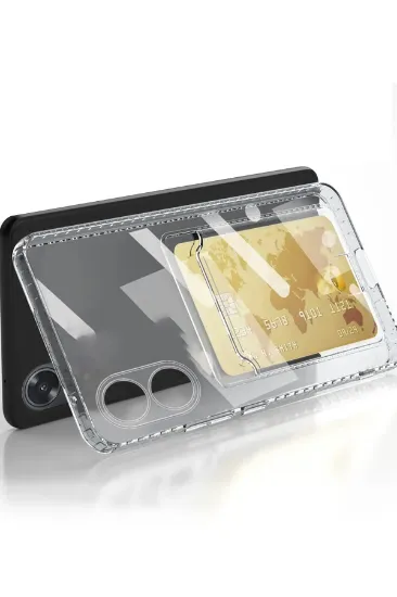 Newface Oppo A38 Kılıf Kart Şeffaf Silikon - Şeffaf resmi
