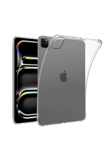 Newface iPad Pro 11 (2024) Kılıf Anti Şeffaf Tablet Silikon - Şeffaf resmi