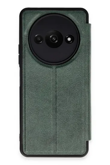 Newface Xiaomi Redmi A3 4G Kılıf Flip Cover - Koyu Yeşil resmi