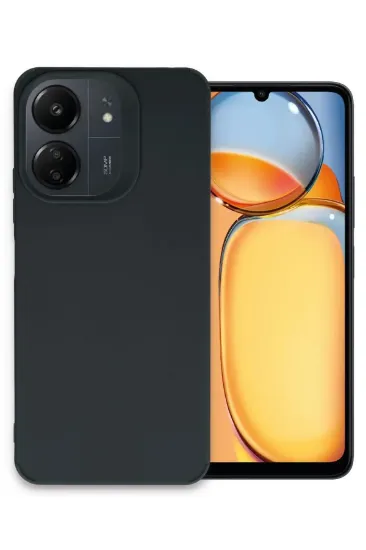 Newface Xiaomi Redmi 13C Kılıf Petro Silikon - Siyah resmi