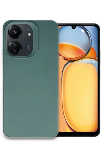 Newface Xiaomi Redmi 13C Kılıf Petro Silikon - Koyu Yeşil resmi