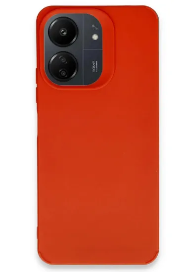 Newface Xiaomi Redmi 13C Kılıf Petro Silikon - Kırmızı resmi