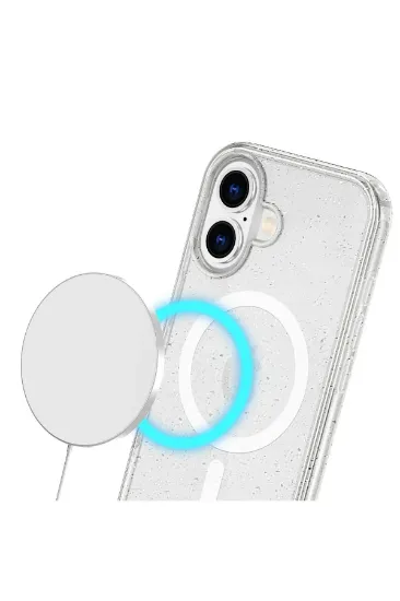 Newface iPhone 16 Kılıf Glow Magsafe Kapak - Turuncu resmi