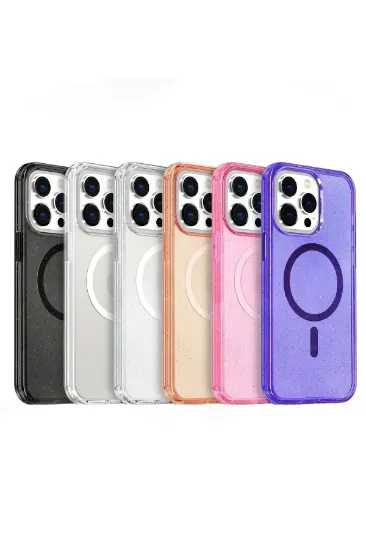 Newface iPhone 16 Pro Max Kılıf Glow Magsafe Kapak - Siyah resmi