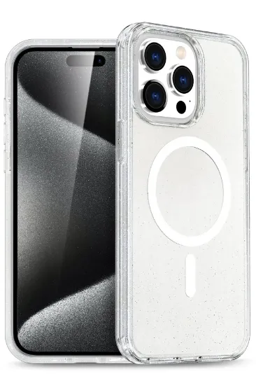 Newface iPhone 16 Pro Max Kılıf Glow Magsafe Kapak - Şeffaf resmi
