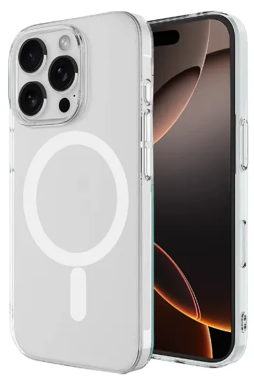 Newface iPhone 16 Pro Kılıf Magneticsafe Şeffaf Silikon - Şeffaf resmi