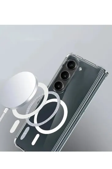 Newface Samsung Galaxy Z Fold 6 Kılıf Magneticsafe Şeffaf Silikon - Şeffaf resmi