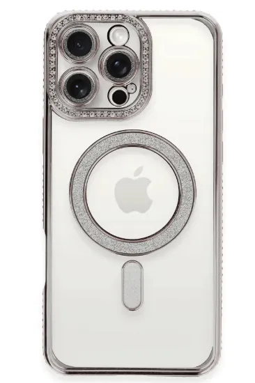 Newface iPhone 16 Pro Kılıf Joke Simli Magneticsafe Kılıf - Pembe resmi