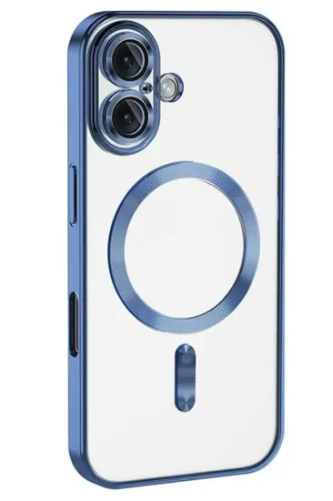 Newface iPhone 16 Plus Kılıf Kross Magneticsafe Kapak - Mavi resmi