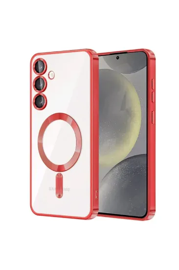 Newface Samsung Galaxy S24 Plus Kılıf Kross Magneticsafe Kapak - Kırmızı resmi