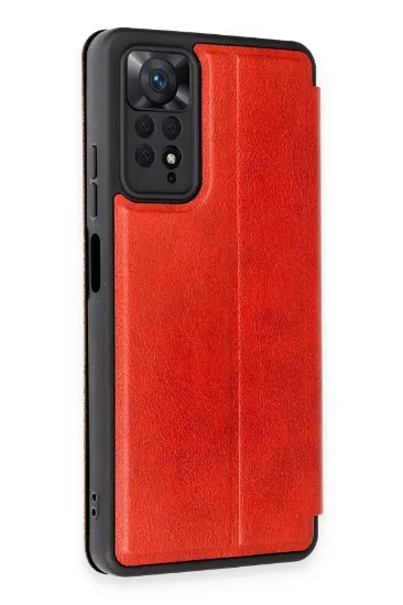 Newface Xiaomi Redmi Note 12 Pro 4G Kılıf Flip Cover - Kırmızı resmi