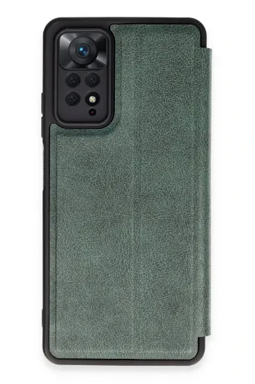 Newface Xiaomi Redmi Note 12 Pro 4G Kılıf Flip Cover - Koyu Yeşil resmi
