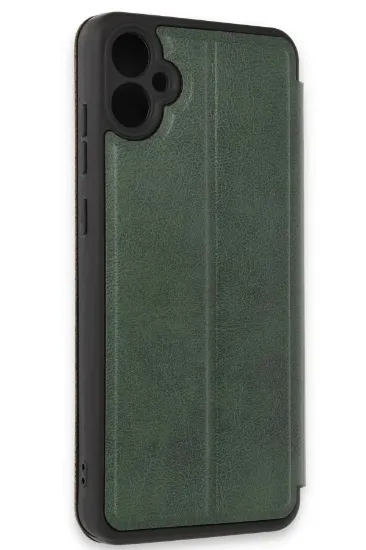 Newface Samsung Galaxy A05 Kılıf Flip Cover - Koyu Yeşil resmi