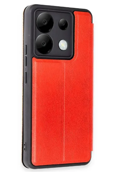 Newface Xiaomi Redmi Note 13 Pro 5G Kılıf Flip Cover - Kırmızı resmi