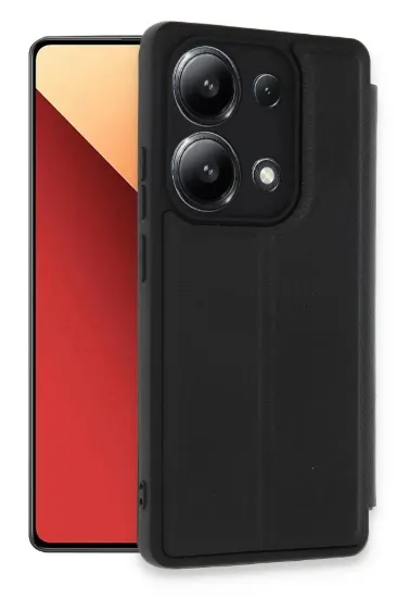 Newface Xiaomi Redmi Note 13 4G Kılıf Flip Cover - Siyah resmi