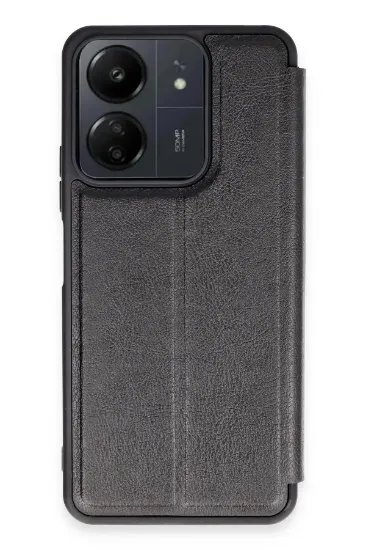 Newface Xiaomi Redmi 13C Kılıf Flip Cover - Siyah resmi