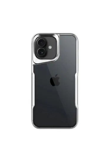 Newface iPhone 16 Plus Kılıf Boyi Silikon Kapak - Gümüş resmi