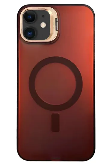 Newface iPhone 11 Primera Magsafe Standlı Kapak - Bordo resmi