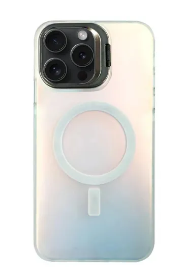 Newface iPhone 14 Pro Max Primera Magsafe Standlı Kapak - Beyaz resmi
