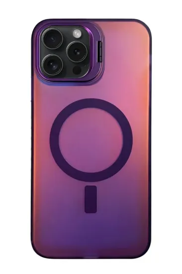 Newface iPhone 15 Pro Primera Magsafe Standlı Kapak - Derin Mor resmi