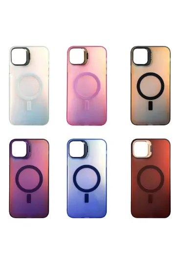 Newface iPhone 15 Pro Max Primera Magsafe Standlı Kapak - Pembe resmi