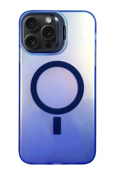 Newface iPhone 15 Pro Max Primera Magsafe Standlı Kapak - Lacivert resmi