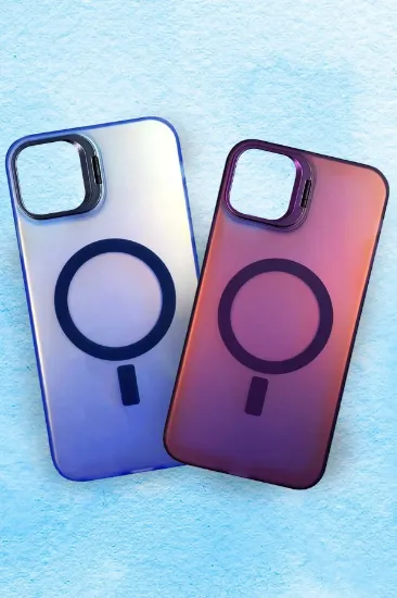 Newface iPhone 15 Pro Max Primera Magsafe Standlı Kapak - Lacivert resmi