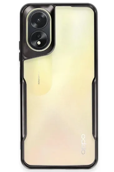 Newface Oppo A38 Kılıf Boyi Silikon Kapak - Siyah resmi