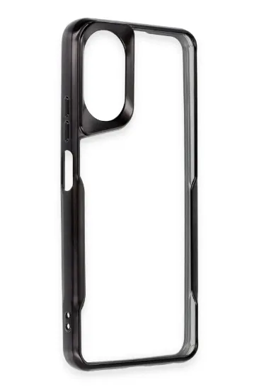 Newface Oppo A38 Kılıf Boyi Silikon Kapak - Siyah resmi