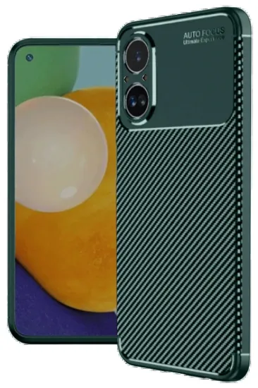 Newface Realme 12 Lite Kılıf Auto Focus Karbon Kapak - Koyu Yeşil resmi