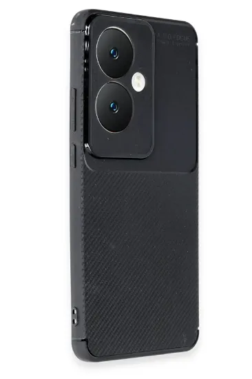 Newface Oppo Reno 11F Kılıf Auto Focus Karbon Kapak - Siyah resmi