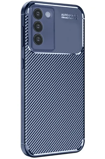 Newface Vivo V30 Lite 4G Kılıf Auto Focus Karbon Kapak - Lacivert resmi