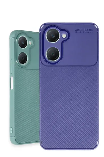 Newface Vivo Y18 Kılıf Auto Focus Karbon Kapak - Siyah resmi