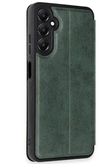 Newface Samsung Galaxy A35 5G Kılıf Flip Cover - Koyu Yeşil resmi
