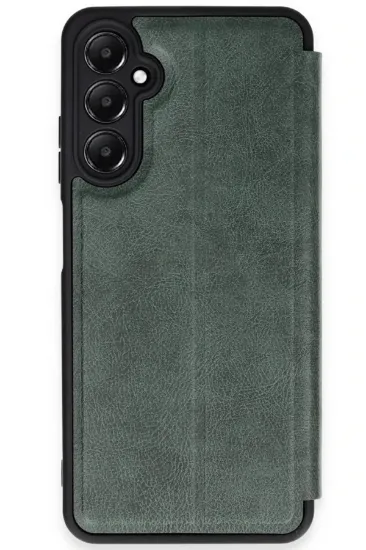 Newface Samsung Galaxy A35 5G Kılıf Flip Cover - Koyu Yeşil resmi