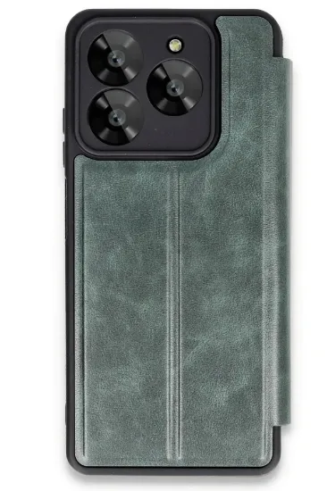 Newface General Mobile Era 30 Kılıf Flip Cover - Koyu Yeşil resmi