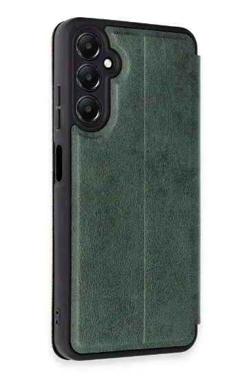 Newface Samsung Galaxy A55 5G Kılıf Flip Cover - Koyu Yeşil resmi