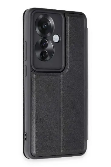 Newface Oppo Reno 11F Kılıf Flip Cover - Siyah resmi