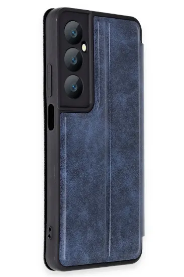 Newface Realme C65 Kılıf Flip Cover - Lacivert resmi