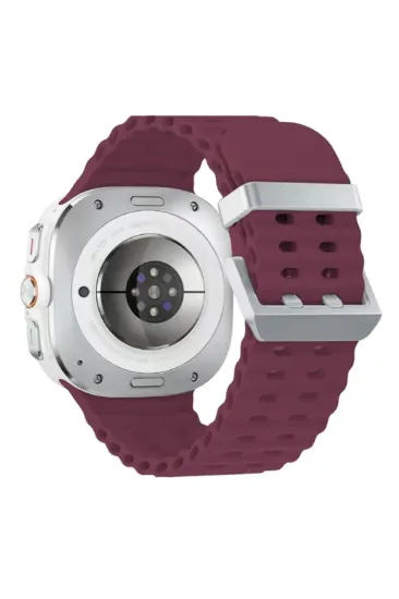 Newface Watch 7 Ultra KR417 Rug Silikon Kordon - Mor resmi