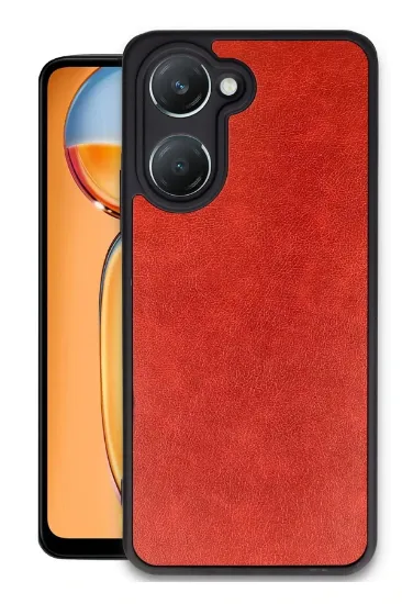 Newface Vivo Y18 Kılıf Aras Deri Kapak - Kırmızı resmi