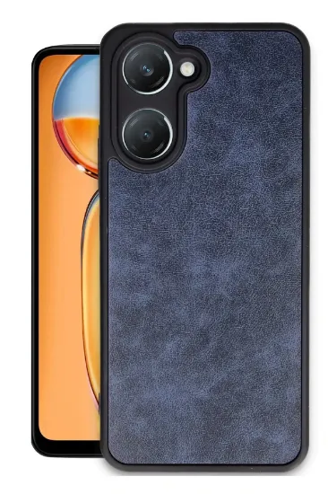 Newface Vivo Y18 Kılıf Aras Deri Kapak - Lacivert resmi