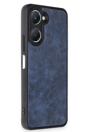 Newface Vivo Y18 Kılıf Aras Deri Kapak - Lacivert resmi