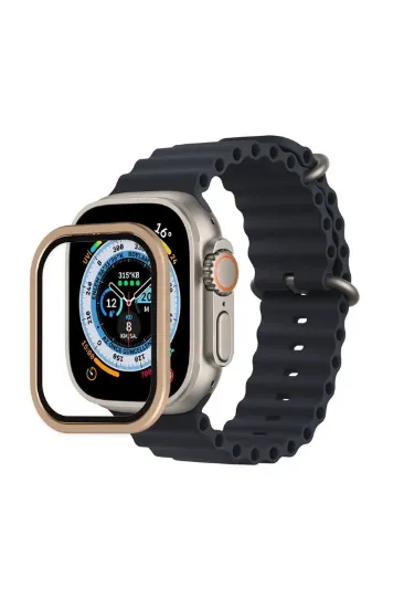 Newface Apple Watch Ultra 49mm Alüminyum Kasa Cam Ekran Koruyucu - Yıldız Işığı resmi