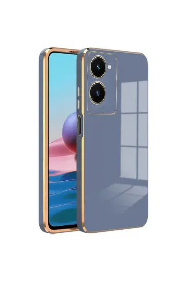 Newface Vivo Y18 Kılıf Volet Silikon - Mavi resmi