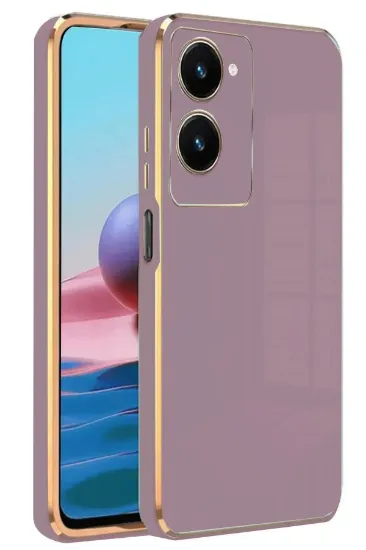 Newface Vivo Y18 Kılıf Volet Silikon - Mor resmi