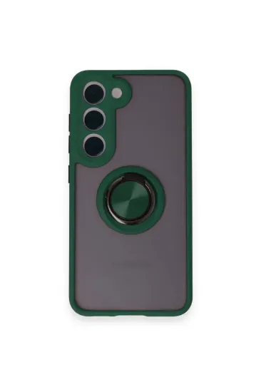 Newface Samsung Galaxy M15 Kılıf Montreal Yüzüklü Silikon Kapak - Yeşil resmi