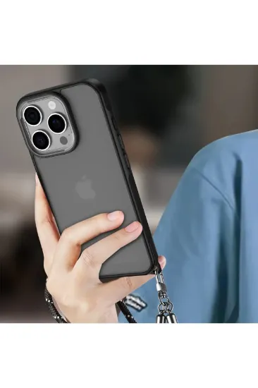 Newface iPhone 16 Pro Kılıf Elegant Kapak - Siyah resmi