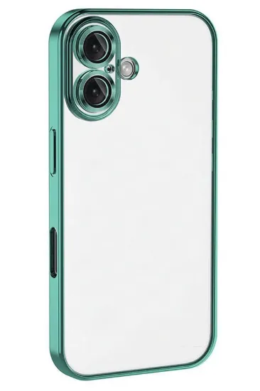 Newface iPhone 16 Kılıf Razer Lensli Silikon - Turkuaz resmi