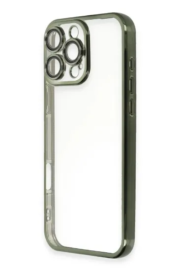 Newface iPhone 16 Pro Kılıf Razer Lensli Silikon - Yeşil resmi